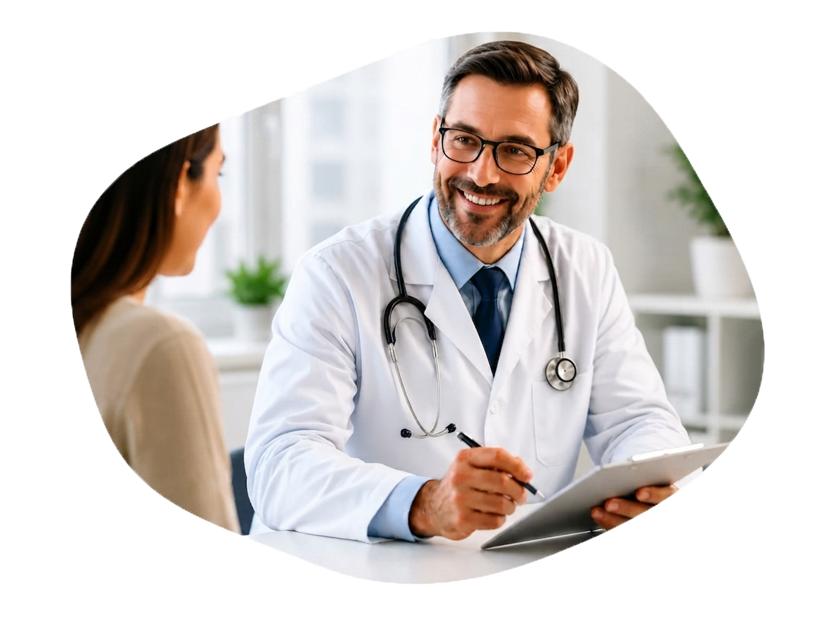Doctor consulting with patient
