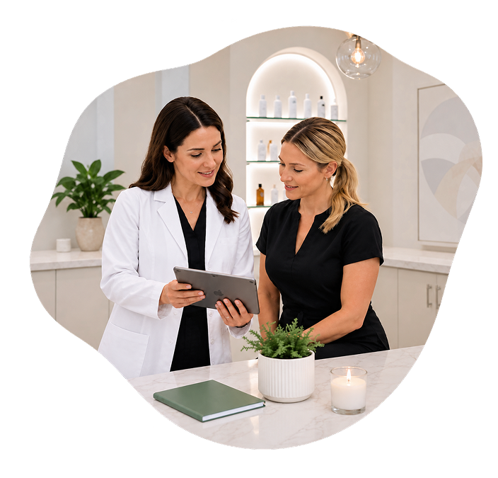 Medical professionals discussing healthcare